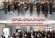 Kejari Karawang Ikuti Apel Gabungan Kejaksaan se-Jawa Barat