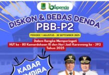 Diskon Hingga 50 Persen, PBB-P2 Karawang Dapat Stimulus Khusus HUT RI ke-80
