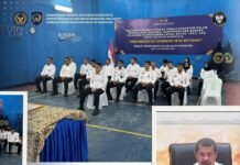 Petugas Lapas Karawang Ikuti Penandatanganan Komitmen Bersama Pemberantasan Halinar