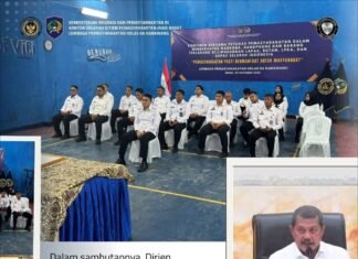 Petugas Lapas Karawang Ikuti Penandatanganan Komitmen Bersama Pemberantasan Halinar