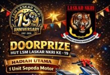 HUT ke-19 Laskar NKRI Jadi Ajang Silaturahmi, Doorprize Berhadiah Motor Disiapkan
