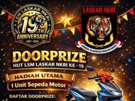 HUT ke-19 Laskar NKRI Jadi Ajang Silaturahmi, Doorprize Berhadiah Motor Disiapkan