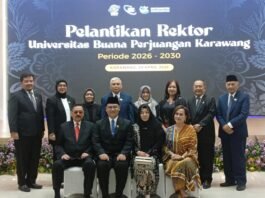Dr.budi rismayadi resmi di lantik sebagai rektor UBP karawang periode 2026-2030