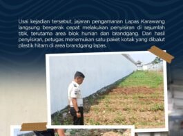 Kesigapan Petugas Lapas Karawang Gagalkan Penyelundupan Diduga Narkotik