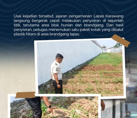 Kesigapan Petugas Lapas Karawang Gagalkan Penyelundupan Diduga Narkotik