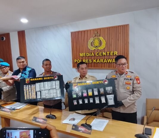 Polres Karawang Bongkar 31 Kasus Narkoba, Sita 1,4 Kilogram Sabu dan Amankan 41 Tersangka