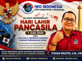 Hari Lahir Pancasila 2026, IWO Indonesia Karawang Tegaskan Peran Pers dalam Menjaga Persatuan Bangsa