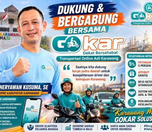 Anggota DPRD Karawang H. Erick Heryawan Soroti Potongan Ojol 20 Persen, GOKAR Tawarkan Sistem Lebih Ringan