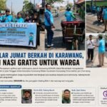 Driver GOKAR Turun ke Jalan, Bagikan Puluhan Paket Nasi Gratis di Johar Karawang