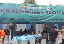 Ojek Online Asli Karawang GOKAR Ambil Bagian dalam Bakti Sosial Polres Karawang