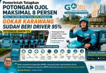 Mulai 1 Juli 2026 Driver Ojol Terima 92 Persen Tarif, GOKAR Karawang Sudah Berikan 95 Persen