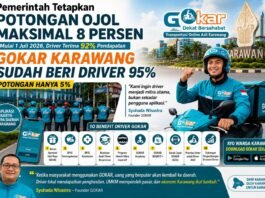 Mulai 1 Juli 2026 Driver Ojol Terima 92 Persen Tarif, GOKAR Karawang Sudah Berikan 95 Persen
