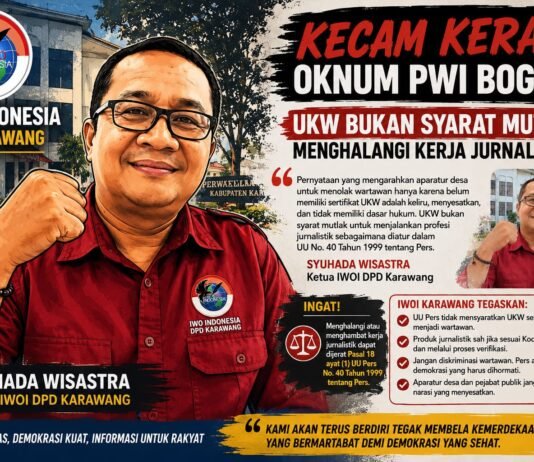 Polemik UKW Wartawan, Ketua IWOI DPD Karawang Desak Edukasi Hukum kepada Aparatur Desa