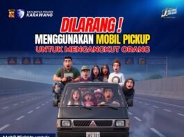 Polres Karawang Ingatkan Sanksi Bagi Mobil Pick Up Angkut Penumpang Ilegal