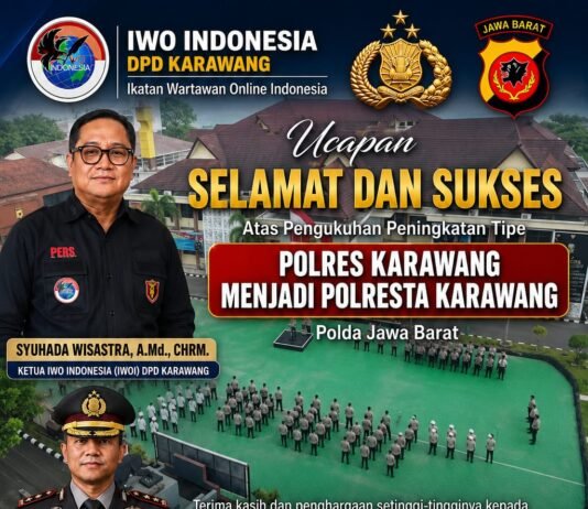 Pengukuhan Polresta Karawang Diharapkan Tingkatkan Pelayanan Publik Dan Sinergitas Bersama Media
