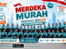 GOKAR Ajak Warga Karawang Nikmati Promo MerdekaMurah Diskon 50 Persen
