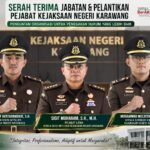 Sertijab dan Pelantikan Pejabat Kejari Karawang, Integritas Jadi Pesan Utama Dedy Irwan