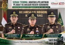 Sertijab dan Pelantikan Pejabat Kejari Karawang, Integritas Jadi Pesan Utama Dedy Irwan