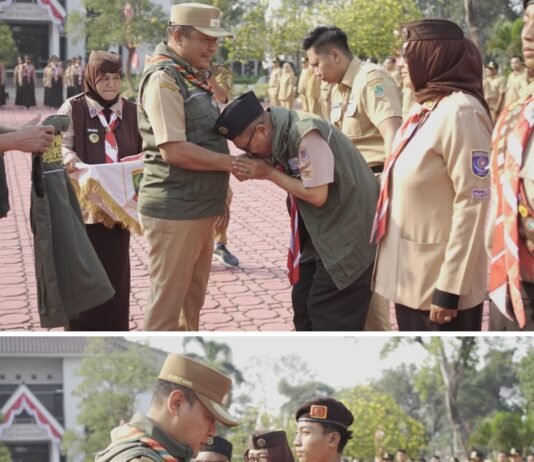 Wabup Maslani Lepas Kontingen Pramuka Karawang ke Jambore Nasional XII Tahun 2026