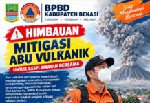 BPBD Kabupaten Bekasi Imbau Warga Waspadai Dampak Abu Vulkanik
